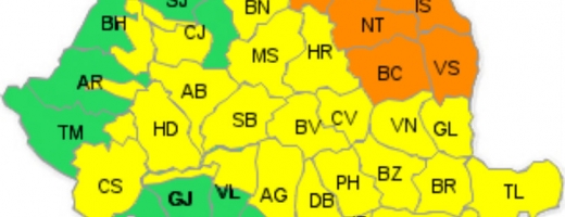 Cod galben de PLOI TORENȚIALE în județul Cluj