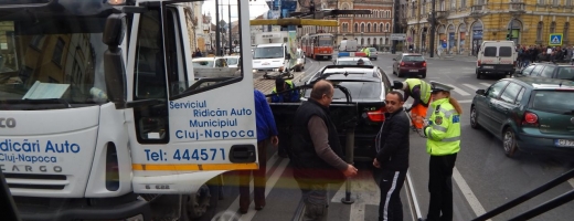 Circulația tramvaielor blocată pe strada Horea