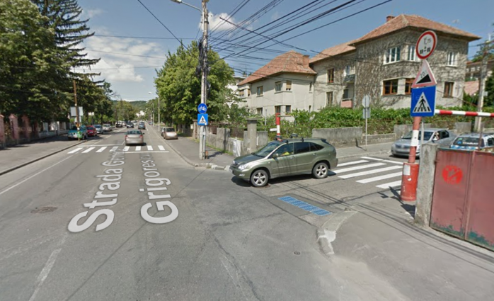 Strada C.A. Rosetti (în dreapta) are un grad de înclinare de 20%. FOTO Google Maps