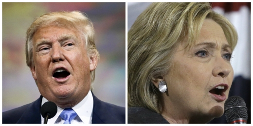 Donald Trump, candidatul Partidului Republican şi Hillary Clinton, candidatul Partidului Democrat la alegerile prezienţiale din SUA. FOTO al.com