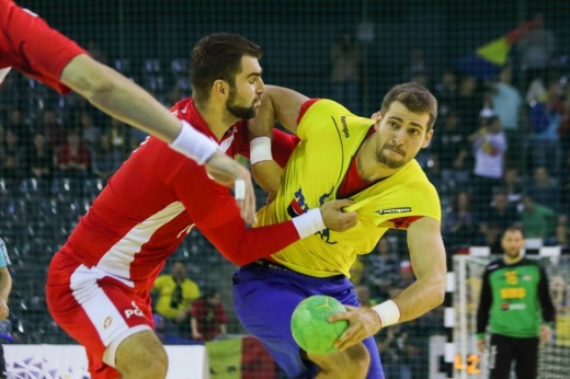 Ionuţ Ramba a marcat 5 goluri cu Polonia la Cluj. FOTO Cristian Cosma / Facebook Federaţia Română de Handbal