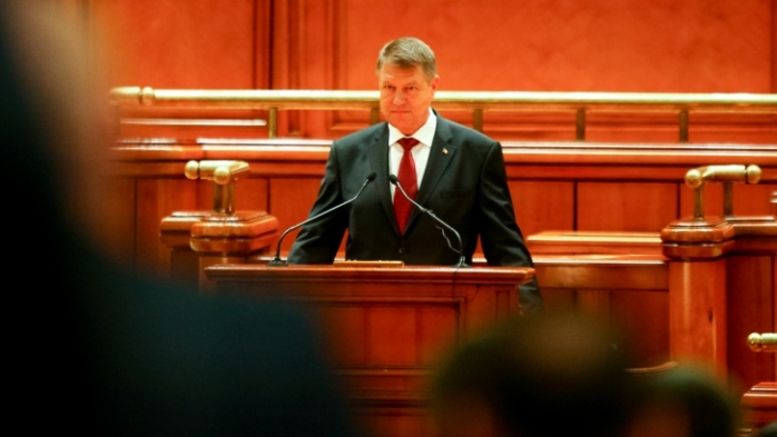 Klaus Iohannis in Parlament