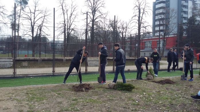 Studenţii de la UBB plantează puieţi în Parcul “Iuliu Haţieganu” 