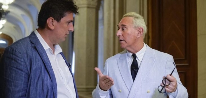 Mircea Barbu și consultantul Roger Stone - Sursa foto: paginademedia.ro