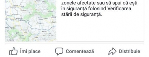 Facebook a activat aplicația pentru verificarea stării de siguranță după furtuna de ieri 