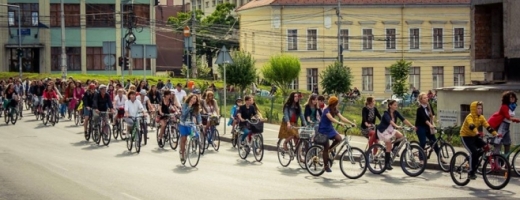  Marş al bicicliştilor în centrul Clujului  Foto arhiva