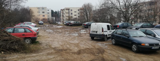 Locul unde va fi construit parkingul de pe Primăverii