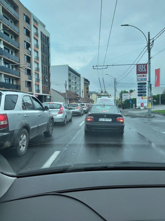 Trafic îngreunat din nou în Cluj