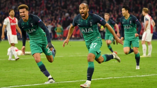 Lucas Moura după golul decisiv din meciul cu Ajax