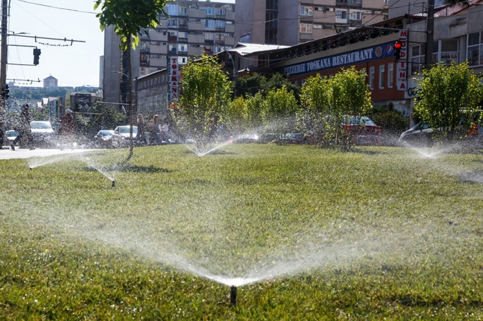 Spațiul verde de la Nodul Omega a fost amenajat