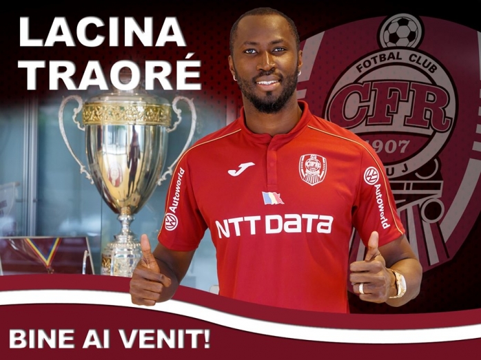 OFICIAL Lacina Traore, cel mai scump jucător din istoria CFR, din nou în tricoul vișiniu!