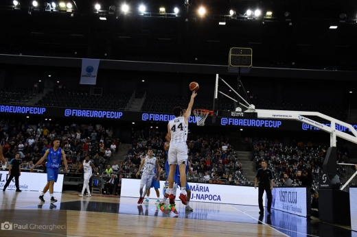 Rareș Uță în FIBA Europe Cup. Paul Gheorgheci / Monitorul de Cluj