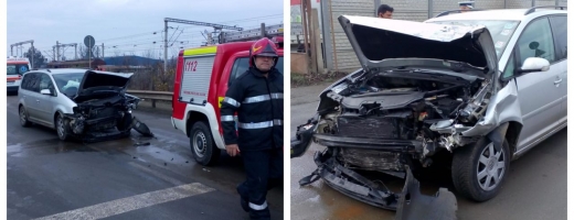 Accident pe strada Moș Ion Roată, o tânără de 18 ani a ajuns la spital, sursă foto: ISU Cluj