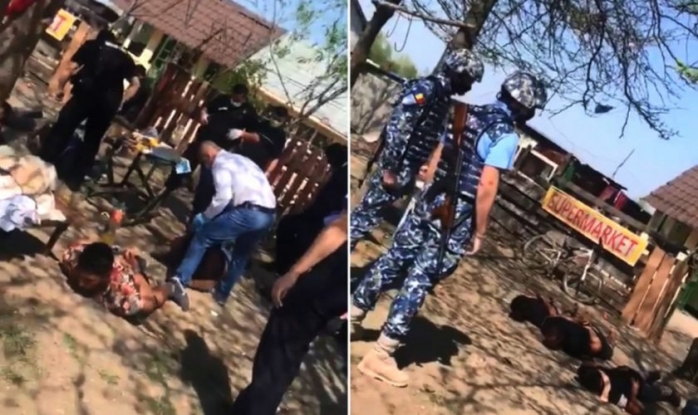 Abuz GRAV al Poliției Române! Mai mulți rromi, bătuți fără milă după ce au fost încătușați. VIDEO