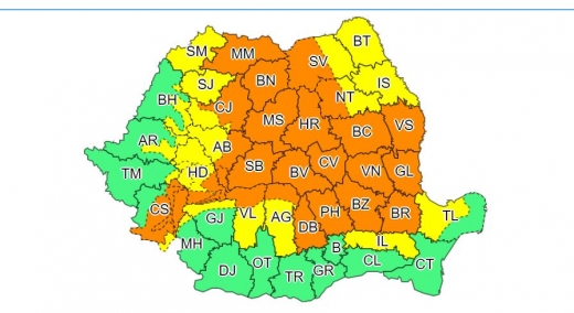 Cod portocaliu ploi torentiale