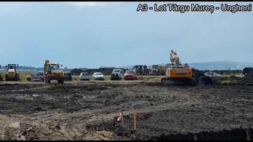 VIDEO. A început construcția unui lot din Autostrada Braşov - Târgu Mureş - Cluj - Oradea