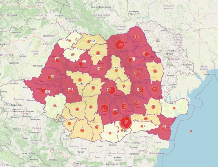 Județul Cluj, locul 15 național, după numărul de infectări cu coronavirus. Prefect: „Judetul Cluj nu este considerat cu grad de risc ridicat”