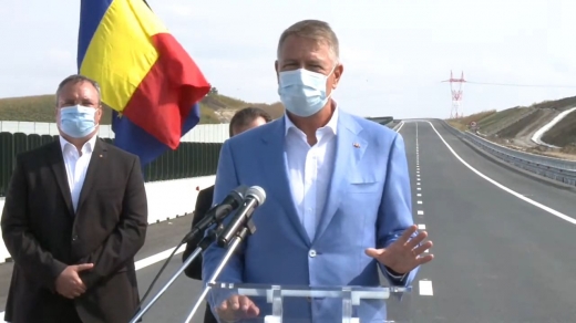 Iohannis, la deschiderea noului tronson al A3: „Trebuie să lucrăm mai repede și să ne ţinem de termene”