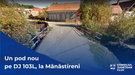 Pod nou în centrul localității Mănăstireni. Podul va îmbunătăți accesul către terenurile agricole din localitate