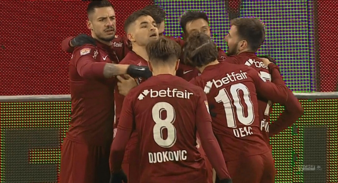 CFR Cluj a început anul cu o victorie! Campionii en-titre au egalat liderul FCSB în clasament