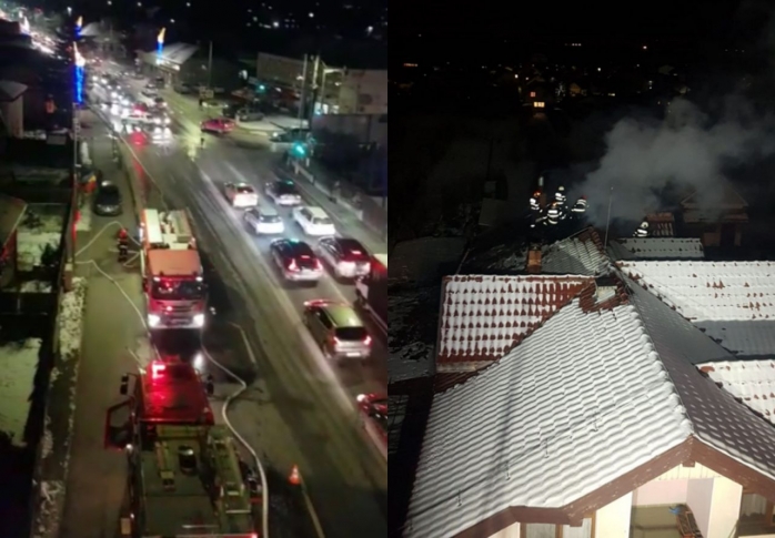 Incendiu la o casă din Florești! Acoperișul a fost cuprins de flăcări. FOTO/VIDEO