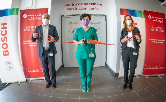 Un nou centru de vaccinare în Cluj, deschis de firma Bosch.