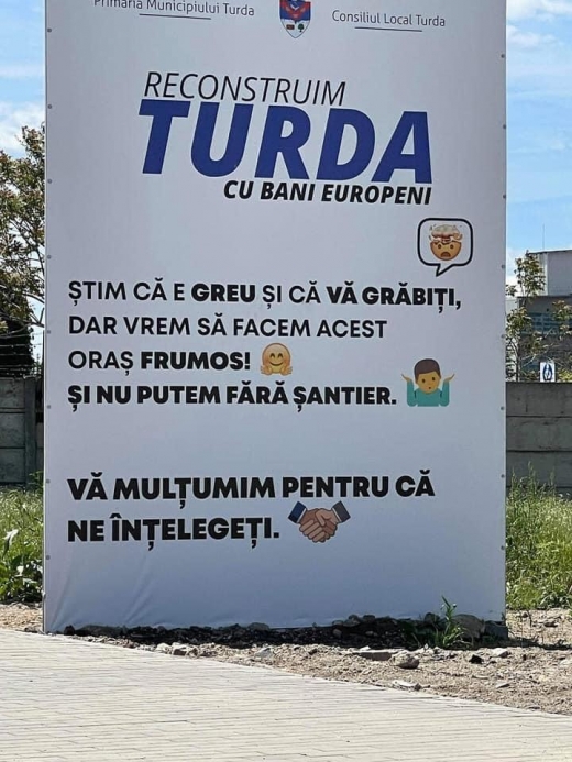 FOTO. Cum își cer scuze autoritățile locale din Turda pentru haosul creat în ultimele luni în oraș