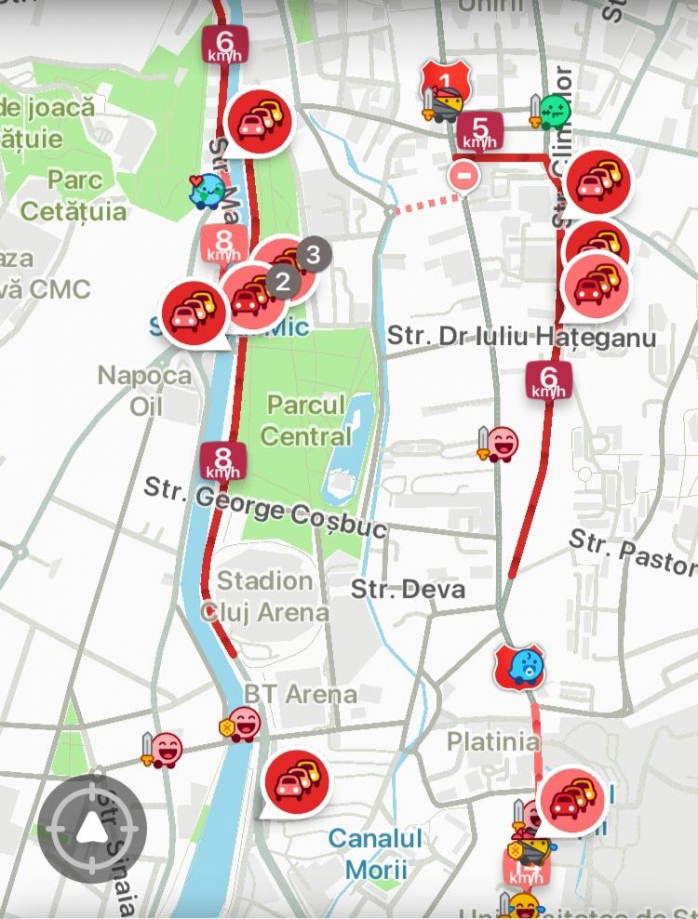 Cât de aglomerat este în Cluj-Napoca? Străzile din zona centrală, de evitat la prima oră