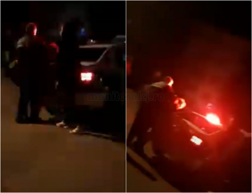 VIDEO. Tânăr, încătușat de polițiști. Mergea pe lângă trotuarul plin de mașini, în Mănăștur