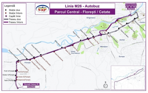 Ruta autobuzului M26 a fost schimbată. Vezi noul traseu