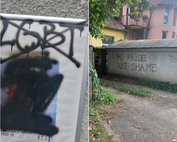 Locul în care are loc Cluj Pride, vandalizat după Mitingul pentru Familie. „Nu ne lăsăm intimidați”