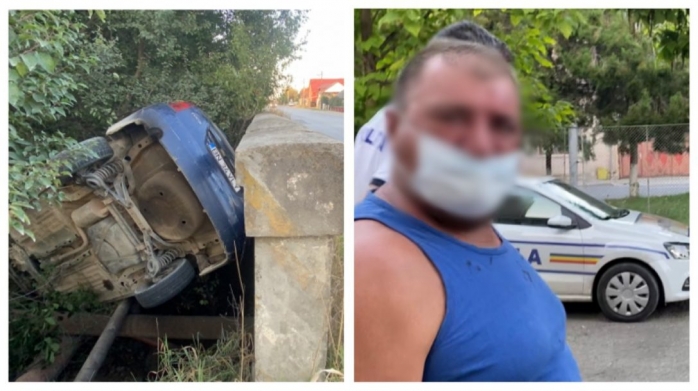 Întâmplare bizară la Dej. Un bărbat beat și fără permis a făcut accident cu mașina firmei. Motivul: a rămas fără țigări.