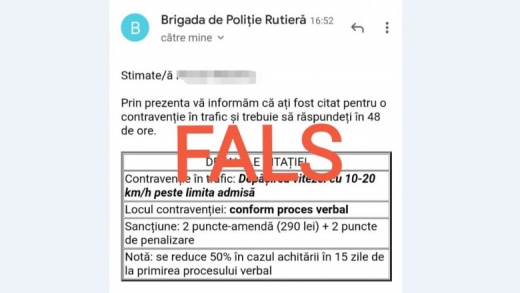  Poliția Română avertizează asupra unei noi înșelăciuni cu AMEZI FALSE trimise pe email