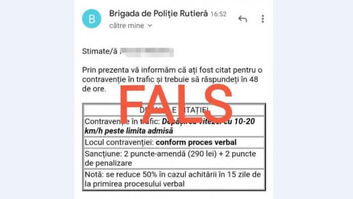  Poliția Română avertizează asupra unei noi înșelăciuni cu AMEZI FALSE trimise pe email