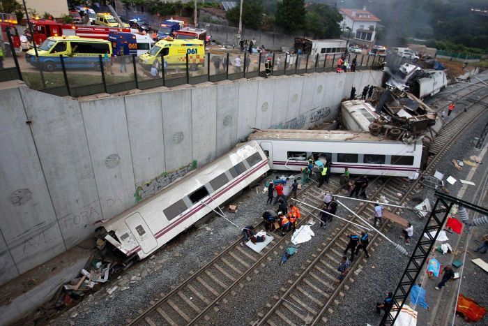 Un grav accident feroviar a avut loc miercuri seara în Spania