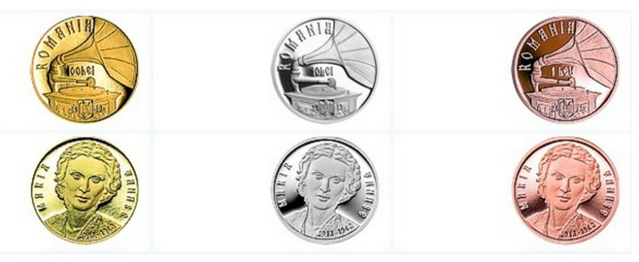 Monede cu chipul Mariei Tănase