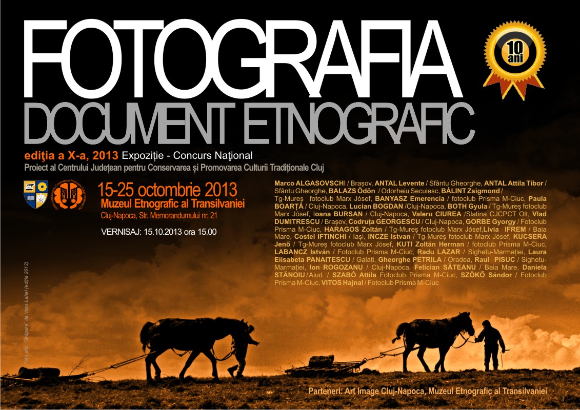 Peste 300 de lucrări la ediţia a 10-a a concursului naţional "Fotografia – Document etnografic"