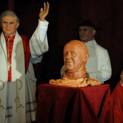 Statuia de ceară a Papei Francisc