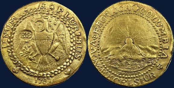 Prima monedă din aur emisă în SUA,  vândută pentru o sumă record la licitaţie