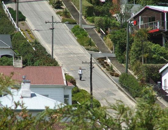 Strada inclinata Noua Zeelanda