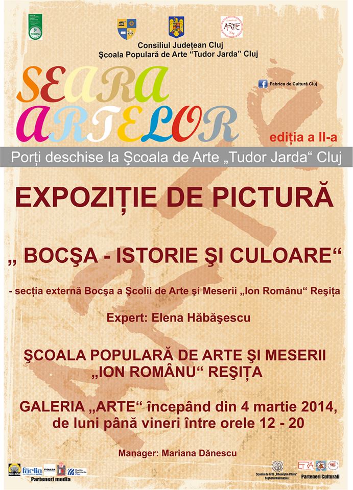 Expoziția de pictură „Bocşa – istorie şi culoare”, la Școala de Arte Cluj