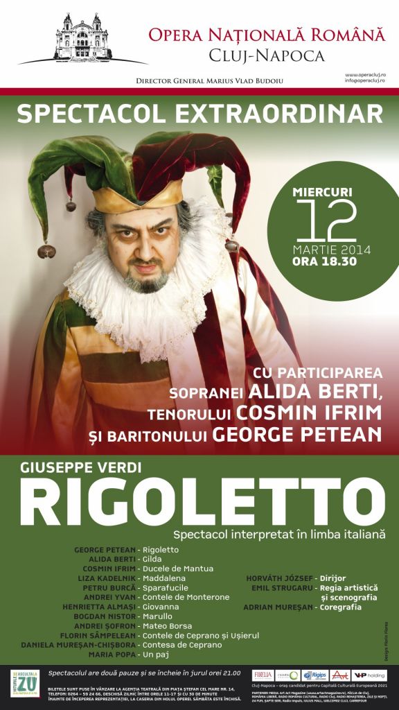 Spectacolul extraordinar „Rigoletto” pe scena Operei din Cluj
