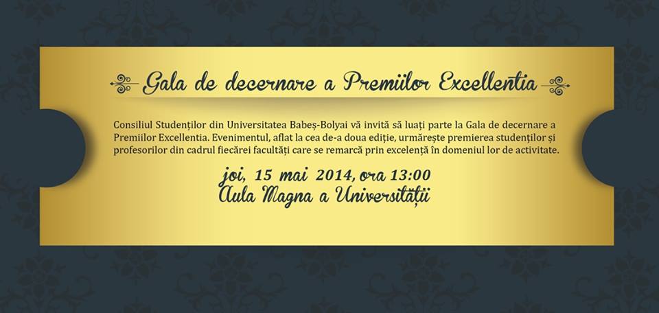 ”Gala Premiilor Excellenția” la UBB Cluj