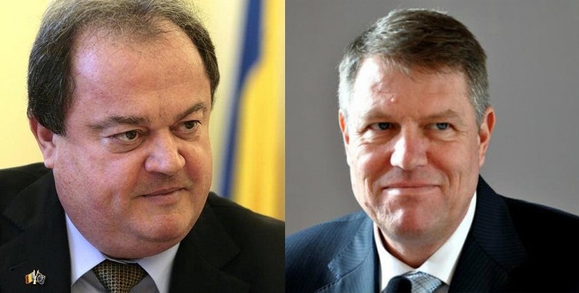 Liderii PDL şi PNL Vasile Blaga şi Klaus Iohannis
