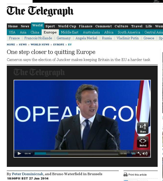 „Un pas în plus spre ieşirea din UE", scrie The Telegraph