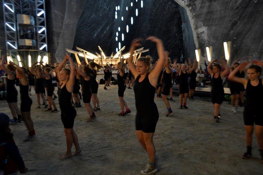 Grupul de gimnaști danezi Salling Oldstars au dansat în Salina Turda