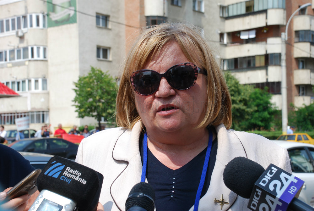Angela Șuta, președintele Sindicatului Independent al R.A. Aeroportul Cluj-Napoca. Foto: Otilia Mureșan