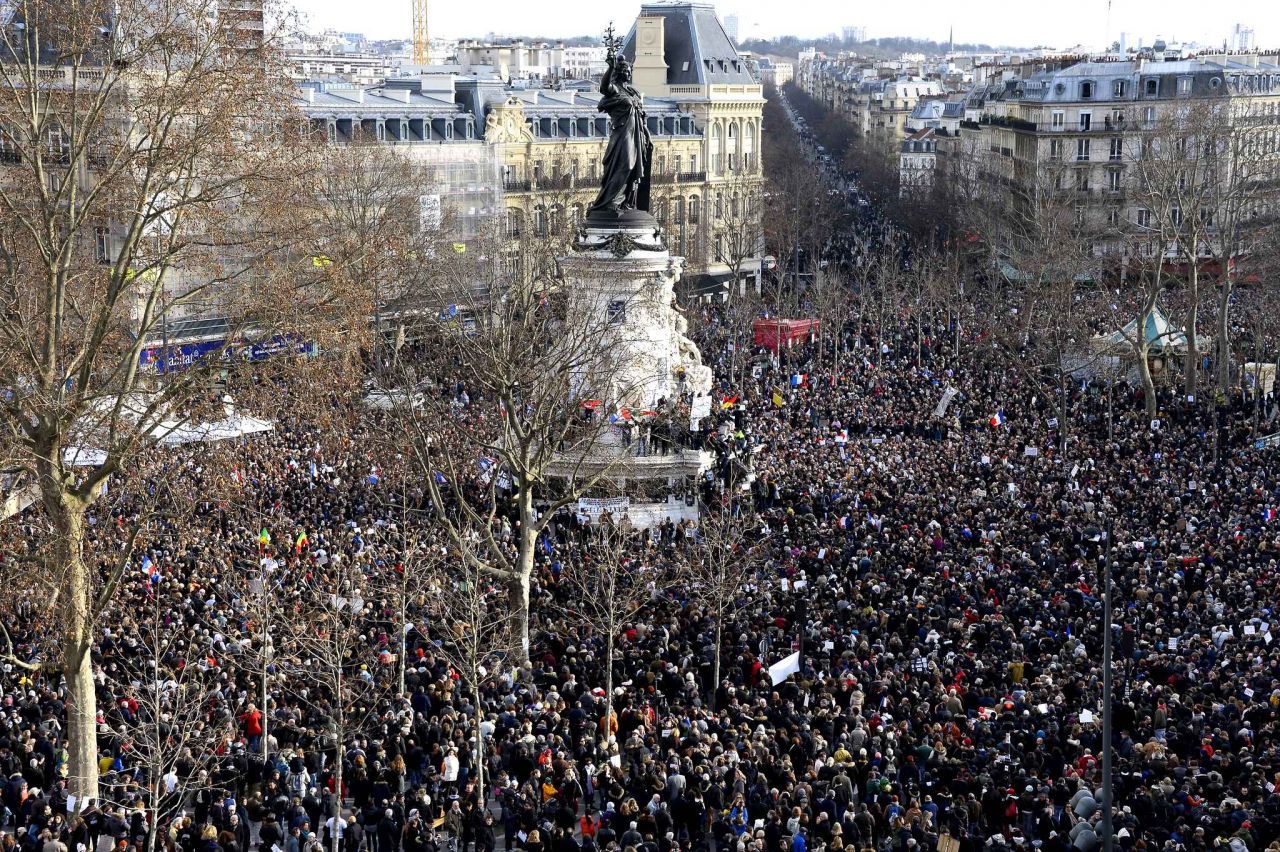 Marșul de la Paris împotriva terorismului (2015). Sursă foto: www.20minutes.fr