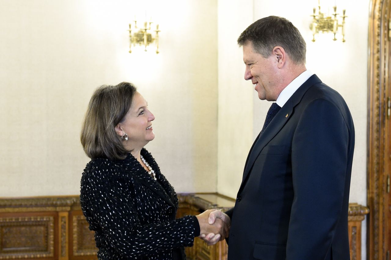 Întâlnire între preşedintele Klaus Iohannis şi Victoria Nuland, la Cotroceni. Sursă foto: www.presidency.ro