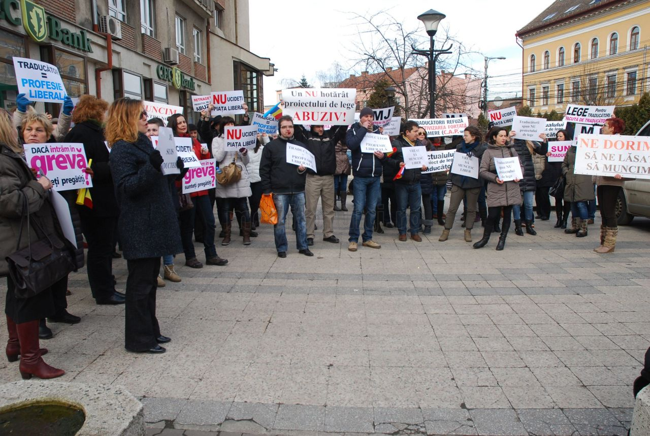 Protest traducători Cluj
